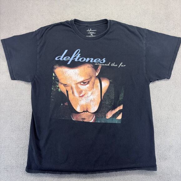 Deftones Around The Fur T-Shirt Mens XL Black Cotton Short Sleeve Spencers Band - Picture 1 of 7